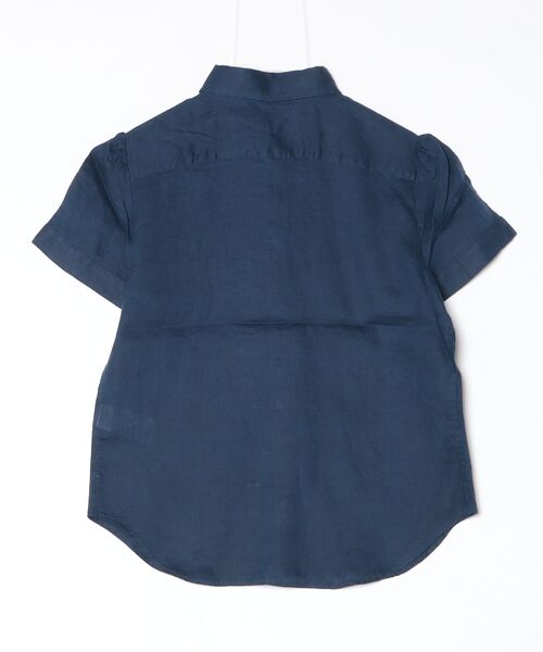 POLO RALPH LAUREN(ポロ ラルフ ローレン)の「リネン ショートスリーブ シャツ(シャツ/ブラウス・レディース・ネイビー系1・S/XS/XXS/L/M)」の3枚目の写真