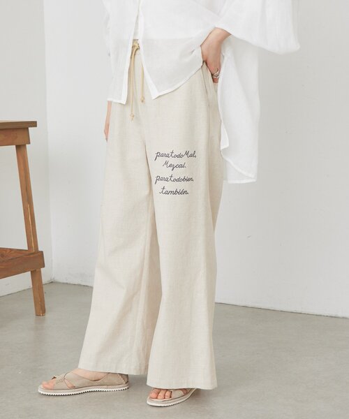 BEARDSLEY(ビアズリー)の「ことわざ刺繍パンツ(その他パンツ・レディース・ベージュ・FREE)」の17枚目の写真