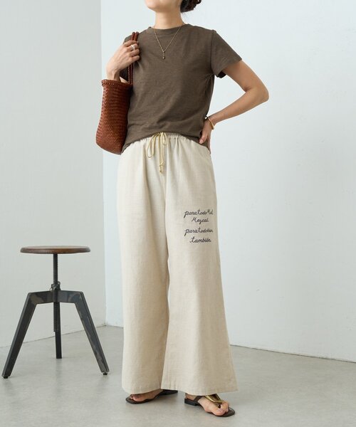 BEARDSLEY(ビアズリー)の「ことわざ刺繍パンツ(その他パンツ・レディース・ベージュ・FREE)」の14枚目の写真