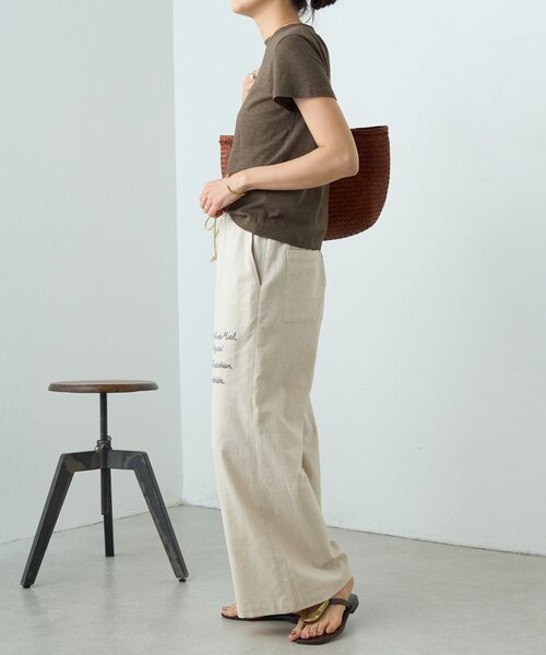 BEARDSLEY(ビアズリー)の「ことわざ刺繍パンツ(その他パンツ・レディース・ベージュ・FREE)」の13枚目の写真