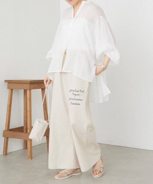 BEARDSLEY(ビアズリー)の「ことわざ刺繍パンツ(その他パンツ・レディース・ベージュ・FREE)」の11枚目の写真