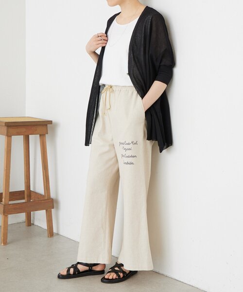 BEARDSLEY(ビアズリー)の「ことわざ刺繍パンツ(その他パンツ・レディース・ベージュ・FREE)」の8枚目の写真