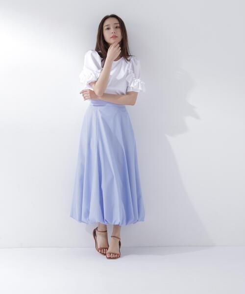 NATURAL BEAUTY BASIC(ナチュラルビューティーベーシック)の「フリルスリーブドッキングカットソー(Tシャツ/カットソー・レディース・ブラック/ブルー/オフホワイト・フリ-)」の13枚目の写真