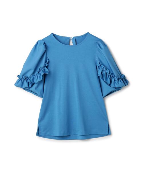 NATURAL BEAUTY BASIC(ナチュラルビューティーベーシック)の「フリルスリーブドッキングカットソー(Tシャツ/カットソー・レディース・ブラック/ブルー/オフホワイト・フリ-)」の15枚目の写真