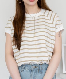 クルーネックフレンチスリーブTシャツ