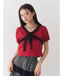 【美品】半袖開襟シャツ【jouetie】 jouetie - 【美品】半袖開襟シャツ【jouetie】 の通販 by shop