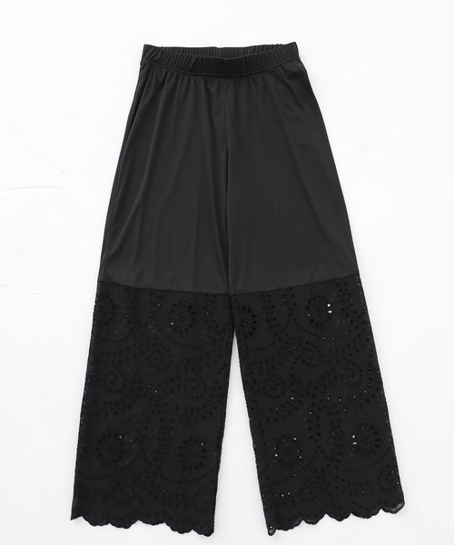 n'OrLABEL(ノアールレーベル)の「『裾スカラップレースペチパンツ』(その他パンツ・レディース・ブラック/オフホワイト・1/2)」の21枚目の写真
