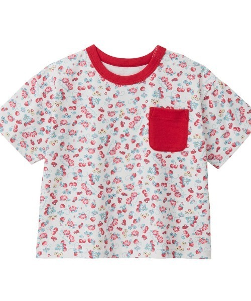 Belle Maison(ベルメゾン)の「SWIMMERコラボ 総柄半袖Tシャツ(Tシャツ/カットソー・キッズ・アイボリー系/レッド系その他3・80/90/100/110/120)」の2枚目の写真