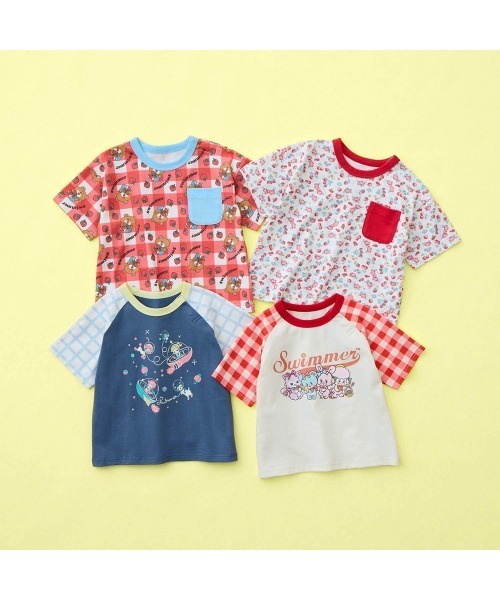 Belle Maison(ベルメゾン)の「SWIMMERコラボ 総柄半袖Tシャツ(Tシャツ/カットソー・キッズ・アイボリー系/レッド系その他3・80/90/100/110/120)」の5枚目の写真