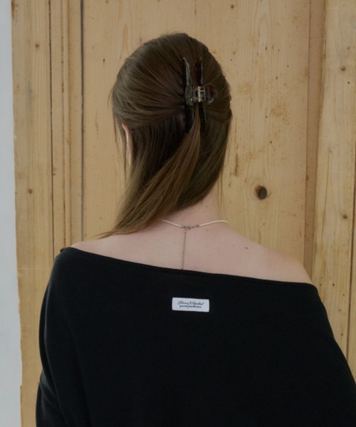 GIUNON(ジウノン)の「wide square vance clip / ワイドスクエアバンスクリップ(バレッタ/ヘアクリップ・レディース・ベージュ/ブラウン/クリーム/アイボリー/グリーン・FREE)」の16枚目の写真