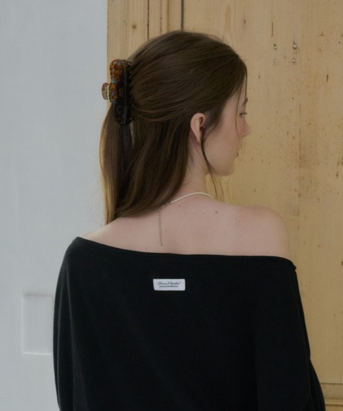 GIUNON(ジウノン)の「wide square vance clip / ワイドスクエアバンスクリップ(バレッタ/ヘアクリップ・レディース・ベージュ/ブラウン/クリーム/アイボリー/グリーン・FREE)」の15枚目の写真