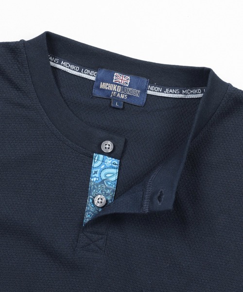 TETE（テット）の「【TETE SELECTION】ハニカムヘンリーネックTシャツ/半袖 ワンポイント刺繍 カジュアル ポケット（Tシャツ/カットソー・メンズ・ネイビー/グリーン/グレー・X-LARGE/LARGE/MEDIUM）」の15枚目の写真