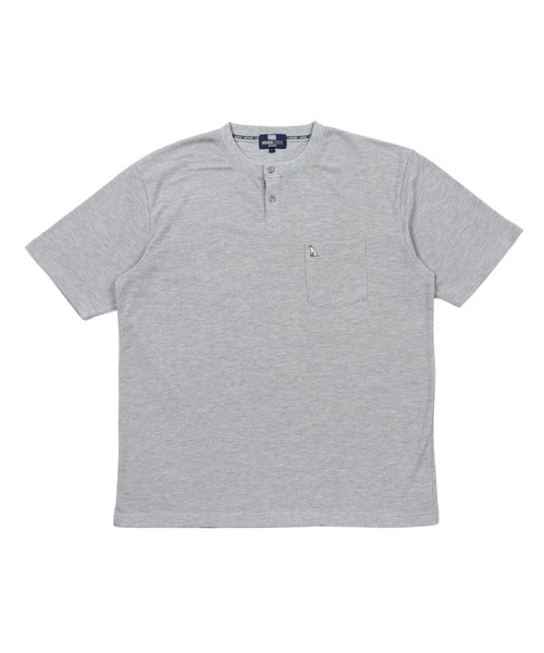 TETE（テット）の「【TETE SELECTION】ハニカムヘンリーネックTシャツ/半袖 ワンポイント刺繍 カジュアル ポケット（Tシャツ/カットソー・メンズ・ネイビー/グリーン/グレー・X-LARGE/LARGE/MEDIUM）」の5枚目の写真