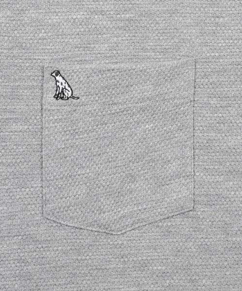 TETE（テット）の「【TETE SELECTION】ハニカムヘンリーネックTシャツ/半袖 ワンポイント刺繍 カジュアル ポケット（Tシャツ/カットソー・メンズ・ネイビー/グリーン/グレー・X-LARGE/LARGE/MEDIUM）」の9枚目の写真