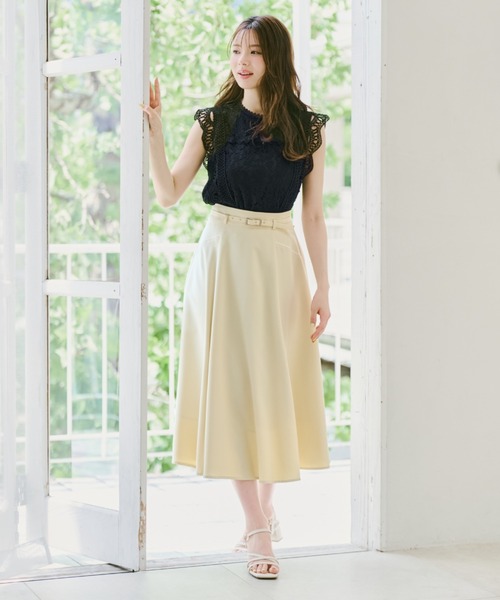 MISCH MASCH(ミッシュマッシュ)の「2026春夏新作 総レースフレンチ袖ブラウス(シャツ/ブラウス・レディース・グリーン/ホワイト/ブラック/グレー・フリ-)」の5枚目の写真