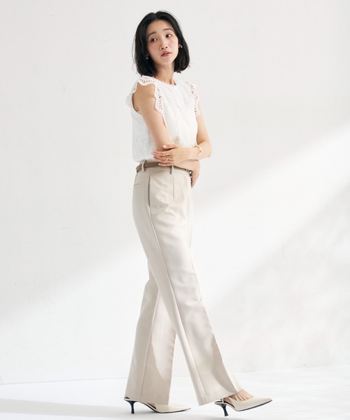 MISCH MASCH(ミッシュマッシュ)の「2026春夏新作 総レースフレンチ袖ブラウス(シャツ/ブラウス・レディース・グリーン/ホワイト/ブラック/グレー・フリ-)」の17枚目の写真