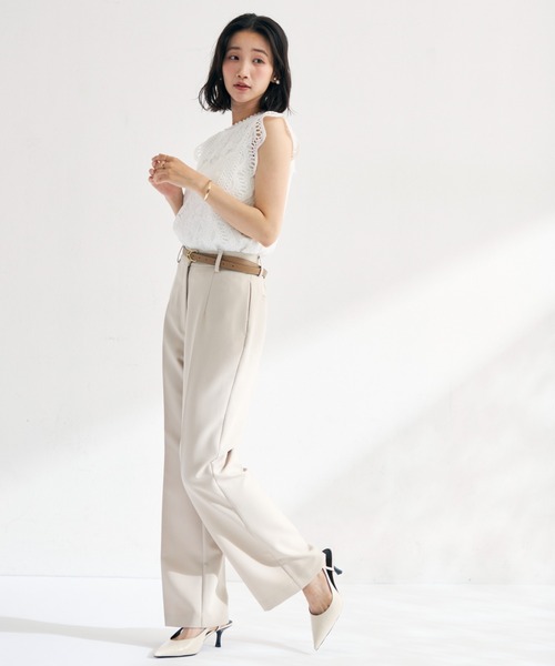 MISCH MASCH(ミッシュマッシュ)の「2026春夏新作 総レースフレンチ袖ブラウス(シャツ/ブラウス・レディース・グリーン/ホワイト/ブラック/グレー・フリ-)」の15枚目の写真