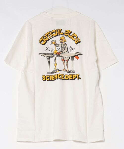 TCSS（ティーシーエスエス）の「DESIGN TEE/Critical Slide(TCSS)クリティカルスライド バックプリント 半袖Tシャツ ロゴT プリントT クルーネック リラックスフィット サーフ ストリート（Tシャツ/カットソー・メンズ・ブラック/ホワイト・LARGE/MEDIUM/X-LARGE）」の4枚目の写真