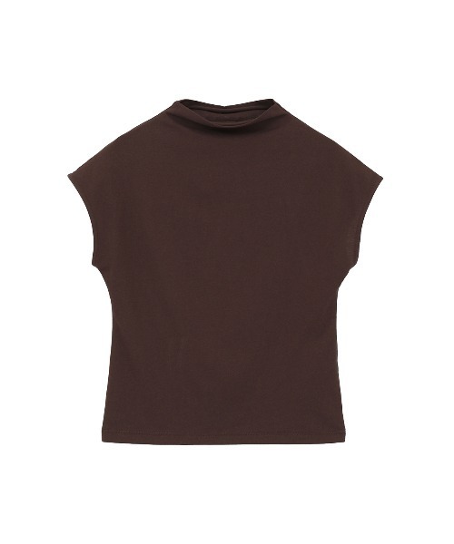 CLANE（クラネ）の「UP NECK COMPACT TOPS（Tシャツ/カットソー・レディース・ブラウン/ブラック/ホワイト・2/1）」の13枚目の写真
