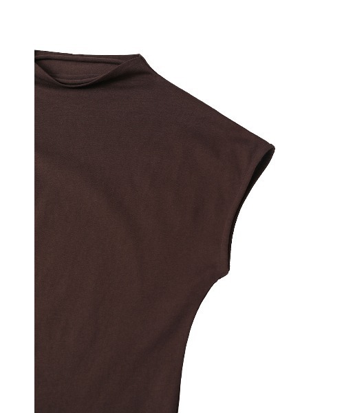 CLANE（クラネ）の「UP NECK COMPACT TOPS（Tシャツ/カットソー・レディース・ブラウン/ブラック/ホワイト・2/1）」の16枚目の写真
