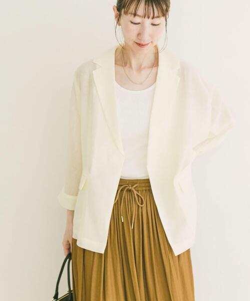 ITEMS URBANRESEARCH(アイテムズ アーバンリサーチ)の「ドルマンシアージャケット(その他アウター・レディース・ブラック/オフホワイト/グレー・FREE)」の4枚目の写真