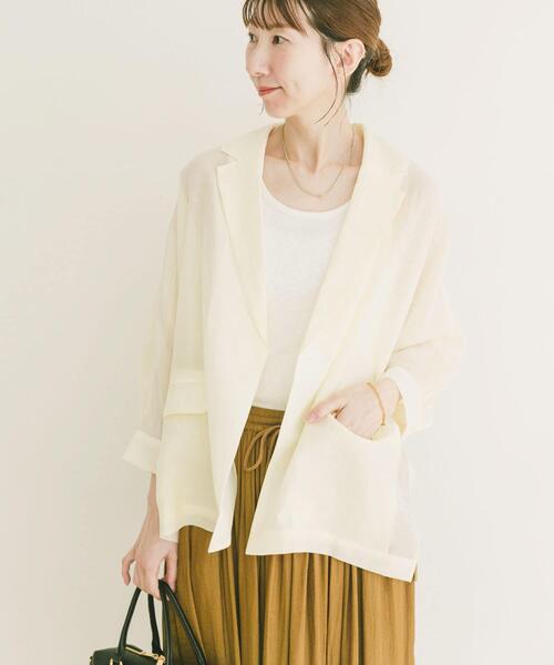ITEMS URBANRESEARCH(アイテムズ アーバンリサーチ)の「ドルマンシアージャケット(その他アウター・レディース・ブラック/オフホワイト/グレー・FREE)」の5枚目の写真