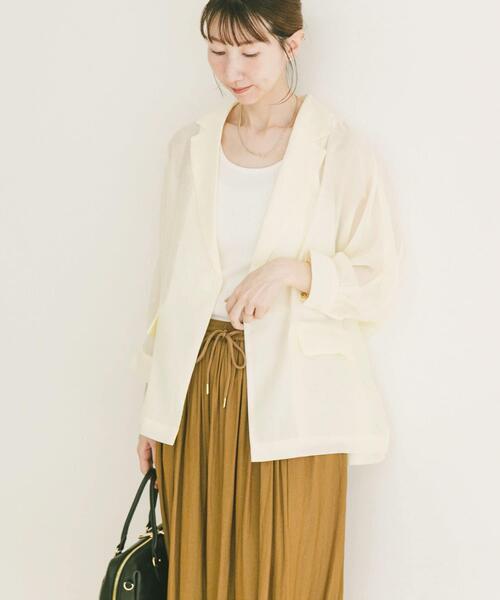 ITEMS URBANRESEARCH(アイテムズ アーバンリサーチ)の「ドルマンシアージャケット(その他アウター・レディース・ブラック/オフホワイト/グレー・FREE)」の6枚目の写真