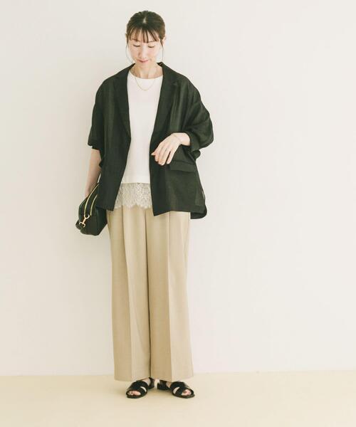 ITEMS URBANRESEARCH(アイテムズ アーバンリサーチ)の「ドルマンシアージャケット(その他アウター・レディース・ブラック/オフホワイト/グレー・FREE)」の15枚目の写真