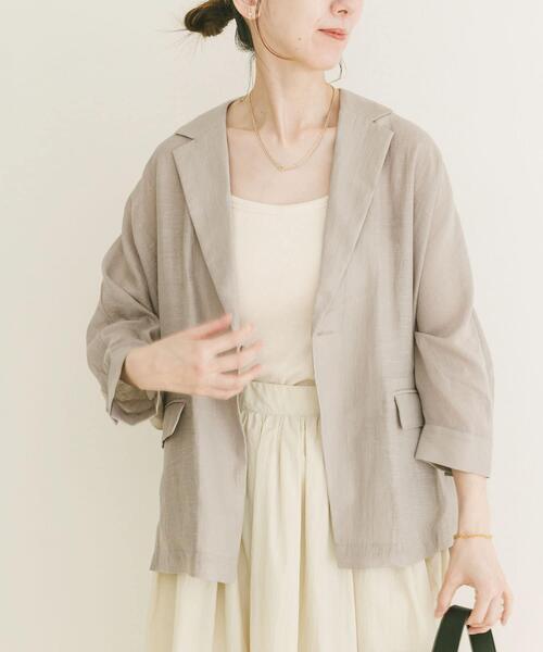ITEMS URBANRESEARCH(アイテムズ アーバンリサーチ)の「ドルマンシアージャケット(その他アウター・レディース・ブラック/オフホワイト/グレー・FREE)」の18枚目の写真