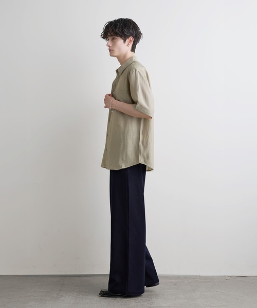 ASTRONOMY(アストロノミー)の「Buyer's Select /【接触冷感】リネン混半袖レギュラーカラーシャツ(シャツ/ブラウス・メンズ・グレー/カーキ/ブラック/ブラウン・L/M/XL)」の22枚目の写真