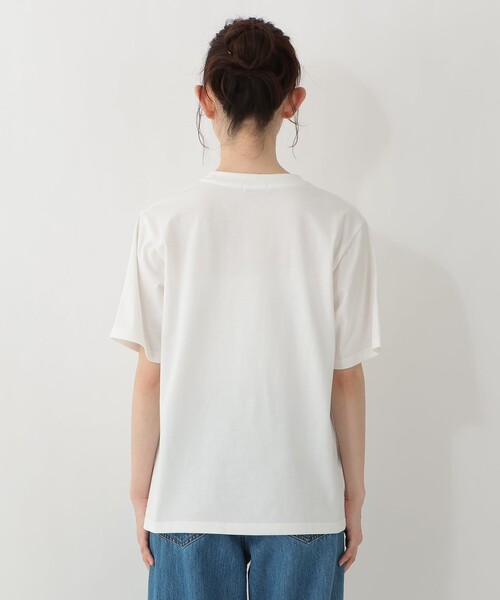 Afternoon Tea(アフタヌーンティー)の「フラワープリントTシャツ/デイジー(Tシャツ/カットソー・レディース・オフホワイト/ダークブラウン・MEDIUM)」の3枚目の写真