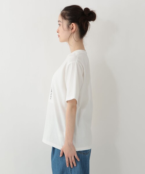 Afternoon Tea(アフタヌーンティー)の「フラワープリントTシャツ/デイジー(Tシャツ/カットソー・レディース・オフホワイト/ダークブラウン・MEDIUM)」の9枚目の写真