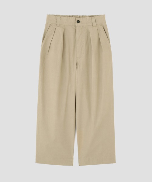 MHL.(エムエイチエル)の「FINE COMPACT COTTON POPLIN(その他パンツ・レディース・ネイビー/ベージュ・3/2/1/0)」の4枚目の写真