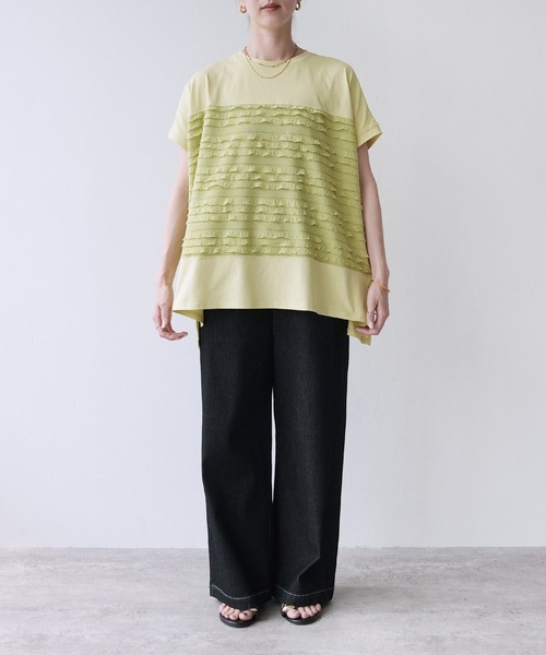reca（レカ）の「フリル切り替えワイドプルオーバー（Tシャツ/カットソー・レディース・オフホワイト/ブラック/グリーン系その他・FREE）」の18枚目の写真