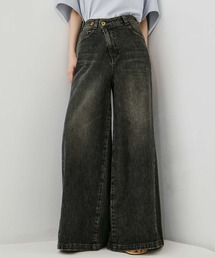 STUDIOUS | 【STUDIOUS/ステュディオス】Bleached Baggy Jeans/ブリーチバギージーンズ/ウォッシャブル/くびれ効果/サイズ調整可(デニムパンツ)