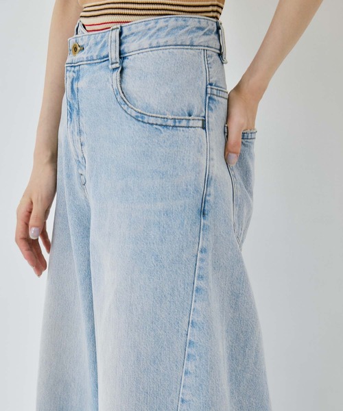 STUDIOUS(ステュディオス)の「【STUDIOUS/ステュディオス】Bleached Baggy Jeans/ブリーチバギージーンズ/ウォッシャブル/くびれ効果/サイズ調整可(デニムパンツ・レディース・ダークインディゴブルー/ブラック・1/2)」の17枚目の写真