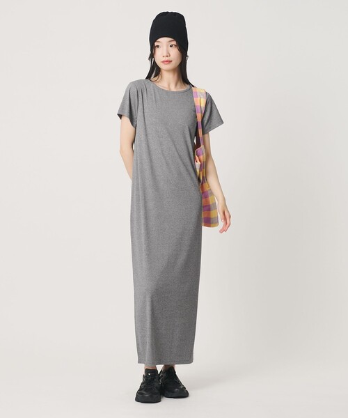 BEAUTY&YOUTH UNITED ARROWS(ビューティーアンドユースユナイテッドアローズ)の「【WEB限定】リブショートスリーブ カットソーワンピース(ワンピース・レディース・グレー/ブラック/レッド/ブラウン・FREE)」の12枚目の写真