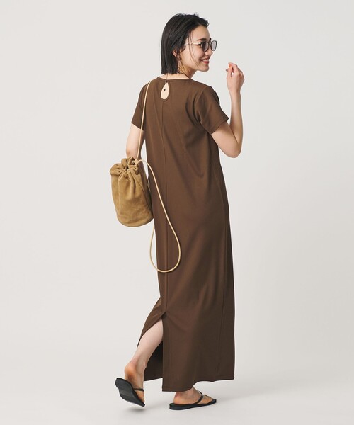 BEAUTY&YOUTH UNITED ARROWS(ビューティーアンドユースユナイテッドアローズ)の「【WEB限定】リブショートスリーブ カットソーワンピース(ワンピース・レディース・グレー/ブラック/レッド/ブラウン・FREE)」の16枚目の写真