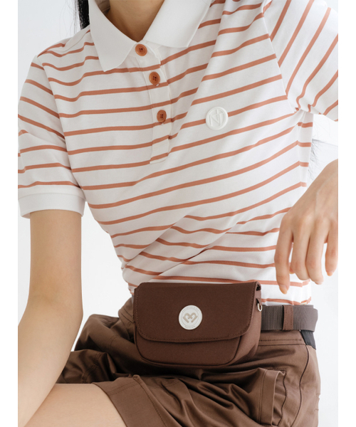 NITINA(ニティナ)の「ストライプカラーTシャツ BC/ST(Tシャツ/カットソー・レディース・レンガ・SMALL/MEDIUM)」の4枚目の写真