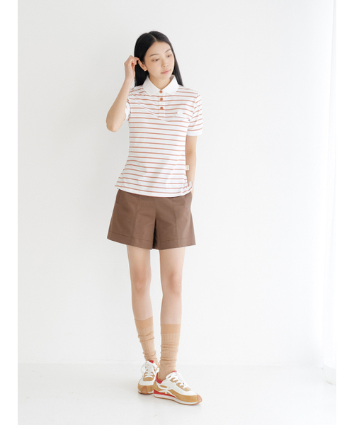 NITINA(ニティナ)の「ストライプカラーTシャツ BC/ST(Tシャツ/カットソー・レディース・レンガ・SMALL/MEDIUM)」の7枚目の写真