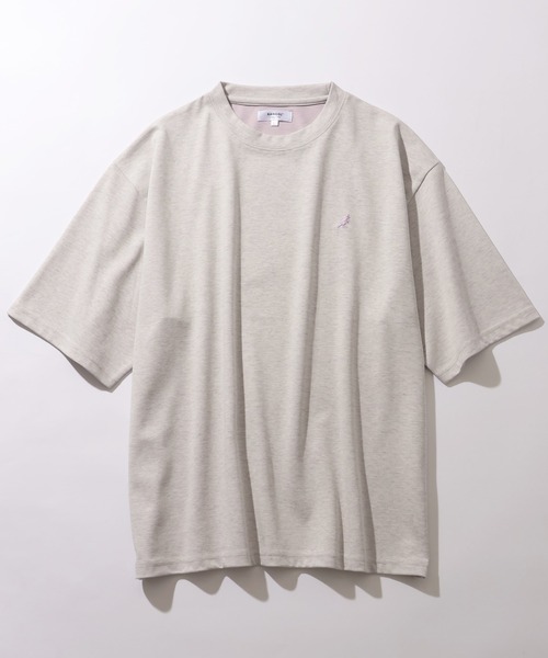 KANGOL(カンゴール)の「【KANGOL/カンゴール】別注 ワンポイント刺繍 配色 半袖Tシャツ(Tシャツ/カットソー・メンズ・ライトグレー/ブラック/ネイビー/グレー・M/L)」の2枚目の写真