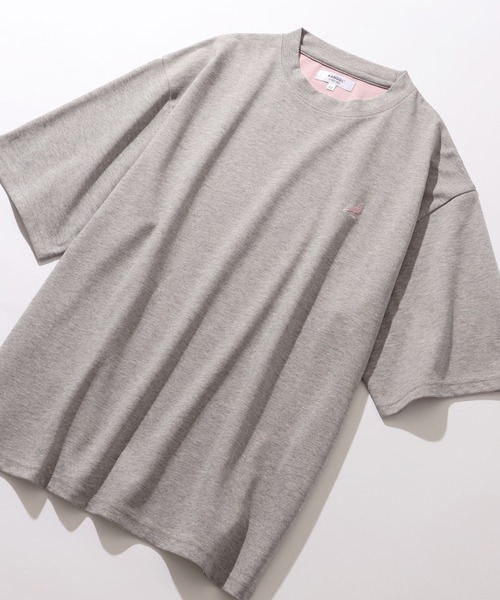 KANGOL(カンゴール)の「【KANGOL/カンゴール】別注 ワンポイント刺繍 配色 半袖Tシャツ(Tシャツ/カットソー・メンズ・ライトグレー/ブラック/ネイビー/グレー・M/L)」の9枚目の写真