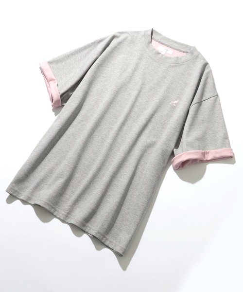 KANGOL(カンゴール)の「【KANGOL/カンゴール】別注 ワンポイント刺繍 配色 半袖Tシャツ(Tシャツ/カットソー・メンズ・ライトグレー/ブラック/ネイビー/グレー・M/L)」の8枚目の写真