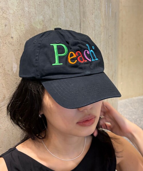 byeA./バイエー】Peach CAP ロゴ刺繍ベースボールキャップ（その他小物