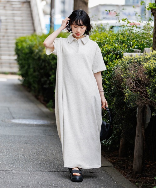 BAYFLOW（ベイフロー）の「[WEB限定]機能性ポンチポロカットワンピース（ワンピース・レディース・その他/ブラック/杢グレー/ブラウン・SMALL/MEDIUM）」の10枚目の写真