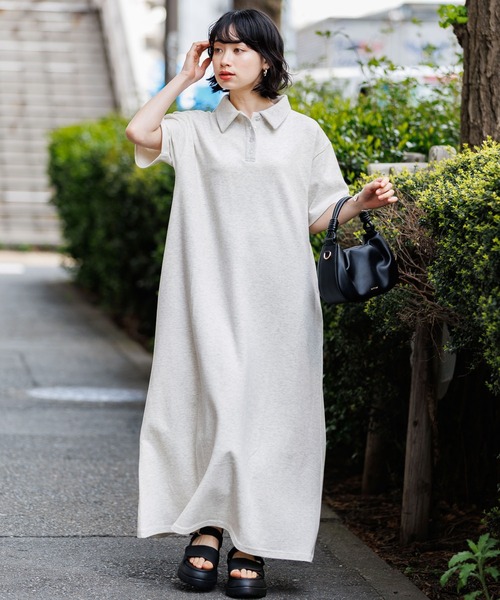 BAYFLOW（ベイフロー）の「[WEB限定]機能性ポンチポロカットワンピース（ワンピース・レディース・その他/ブラック/杢グレー/ブラウン・SMALL/MEDIUM）」の11枚目の写真