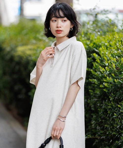BAYFLOW（ベイフロー）の「[WEB限定]機能性ポンチポロカットワンピース（ワンピース・レディース・その他/ブラック/杢グレー/ブラウン・SMALL/MEDIUM）」の13枚目の写真