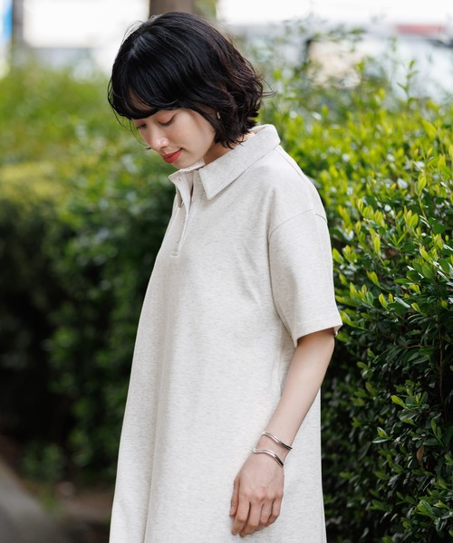 BAYFLOW（ベイフロー）の「[WEB限定]機能性ポンチポロカットワンピース（ワンピース・レディース・その他/ブラック/杢グレー/ブラウン・SMALL/MEDIUM）」の14枚目の写真