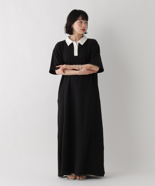 BAYFLOW（ベイフロー）の「[WEB限定]機能性ポンチポロカットワンピース（ワンピース・レディース・その他/ブラック/杢グレー/ブラウン・SMALL/MEDIUM）」の19枚目の写真