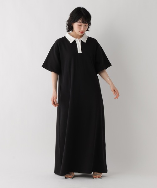 BAYFLOW（ベイフロー）の「[WEB限定]機能性ポンチポロカットワンピース（ワンピース・レディース・その他/ブラック/杢グレー/ブラウン・SMALL/MEDIUM）」の22枚目の写真